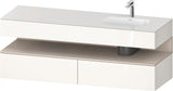 DURAVIT Qatego Einbauwaschtisch mit Konsolenwaschtischunterbau 1600 mm Weiß Matt