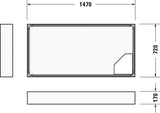 Duravit D-Code Wannenträger 1270x720x170 mm – Polystyrol, rechteckig