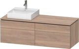 Duravit L-Cube Konsolenwaschtischunterbau 1420 mm Taupe Supermatt mit Tip-On Technik