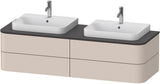 DURAVIT Happy D.2 Konsolenwaschtischunterbau 1600 mm mit 4 Schubkästen, Tip-On & LED