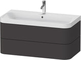 DURAVIT Happy D.2 c-shaped Waschtischset 975 mm wandhängend mit Tip-on und Soft-Close