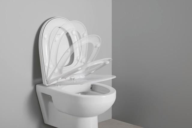 DURAVIT Univavo WC-Sitz D-Form tief 457 mm mit Absenkautomatik, abnehmbar, Edelstahl-Scharniere, Weiß