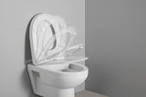 DURAVIT Univavo WC-Sitz D-Form tief 457 mm mit Absenkautomatik, abnehmbar, Edelstahl-Scharniere, Weiß