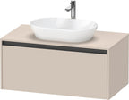 taupe supermatt / 1 Auszug / Waschtischunterbau