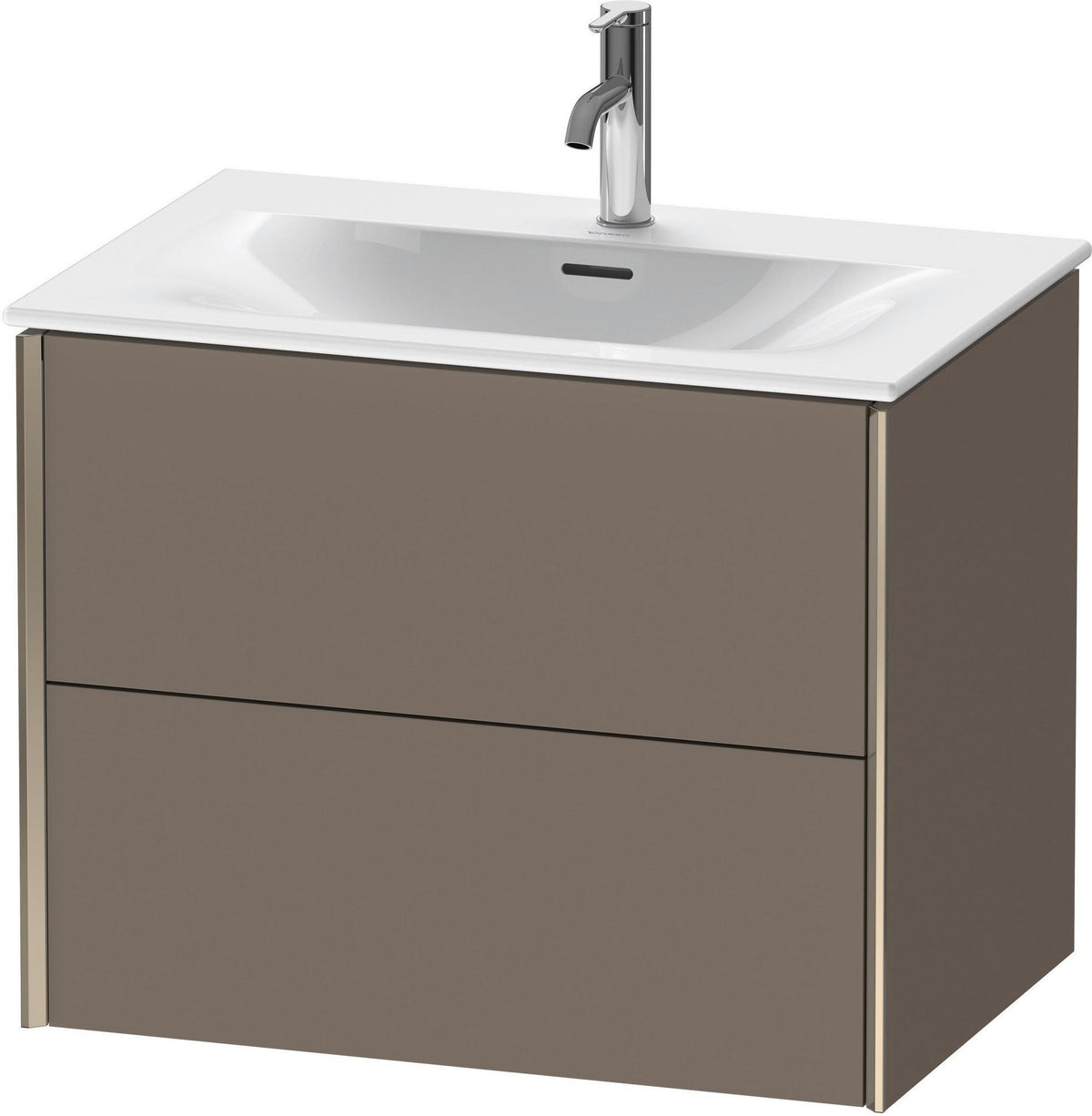 Duravit XViu Waschtischunterbau wandhängend 710 mm 2 Schubkästen flannel grey seidenmatt