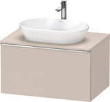 DURAVIT D-Neo Konsolenwaschtischunterbau 800 mm betongrau matt mit Bronze-Griff und Soft-Close-Auszug