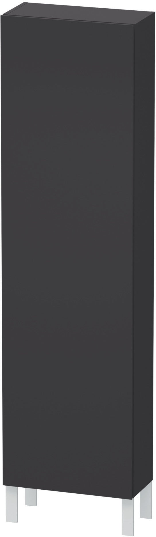 Duravit Hochschrank L-Cube 1760 mm, 1 Tür rechts, graphit matt, wandhängend