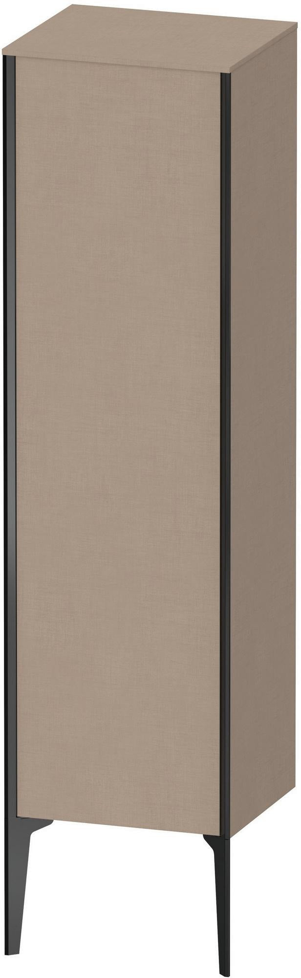 Duravit XViu Halbhochschrank 1330 mm, 1 Tür, links, Basalt Matt – Push-Open & Soft-Close
