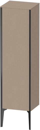 Duravit XViu Halbhochschrank 1330 mm, 1 Tür, links, Basalt Matt – Push-Open & Soft-Close