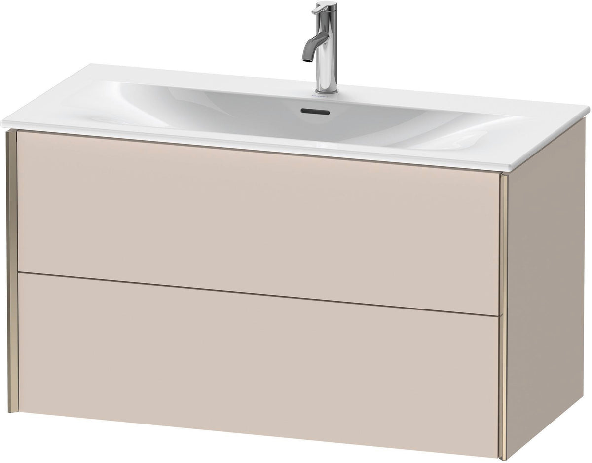 DURAVIT XViu Waschtischunterbau wandhängend 1010 mm, 2 Schubkästen, weiß matt – mit Tip-On-Technik