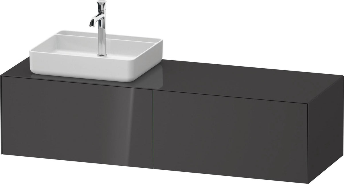 DURAVIT White Tulip Konsolen-Waschtischunterbau 1600 mm wandhängend, 2 Auszüge, weiß seidenmatt