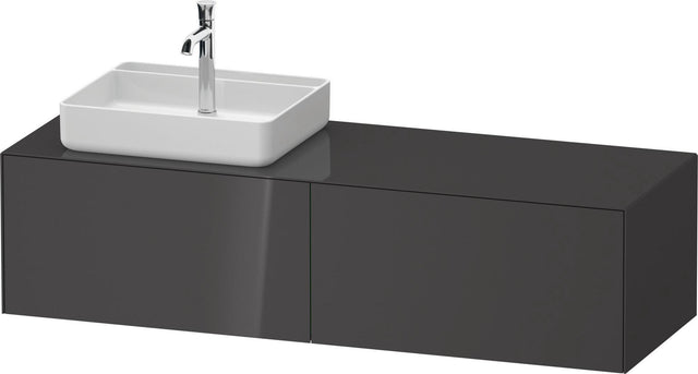 Duravit White Tulip Waschtischunterbau 1600 mm Eiche Nussbaum links – Design by Philippe Starck