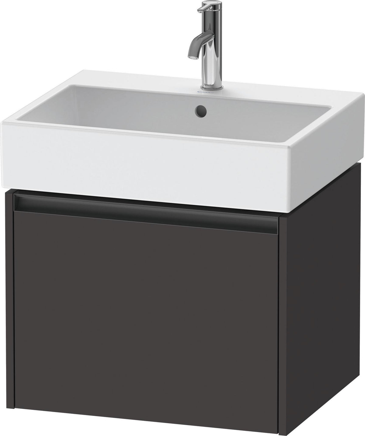 Duravit Ketho.2 Waschtischunterbau 584 mm betongrau matt – wandhängend, 1 Auszug, Soft-Close
