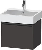 Duravit Ketho.2 Waschtischunterbau 584 mm betongrau matt – wandhängend, 1 Auszug, Soft-Close