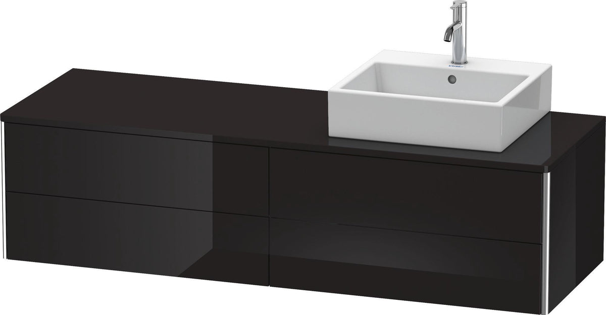 Duravit XSquare Waschtischunterbau 1600 mm betongrau matt, 4 Schubkästen, wandhängend