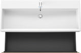 Duravit L-Cube Waschtischunterbau 1184 mm Amerikanisch Nussbaum mit 2 Schubkästen und Tip-On-Technik