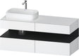 DURAVIT Qatego Studio F. A. Porsche Konsolenwaschtischunterbau 1400 mm Weiß Matt mit LED-Nischenbeleuchtung