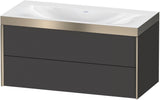 Duravit XViu c-bonded Waschtischunterschrank 1000 mm, 2 Schubkästen, anthrazit, wandhängend