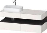 DURAVIT Qatego Studio F. A. Porsche Konsolenwaschtischunterbau 1400 mm Weiß Matt mit LED-Nischenbeleuchtung