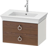 Duravit White Tulip Waschtischunterbau wandhängend 684 mm mit 2 Schubkästen und Griff, weiß seidenmatt