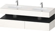 DURAVIT Qatego Studio F. A. Porsche Waschtischset 1600 mm mit Konsolenwaschtischunterbau, 2 Auszüge