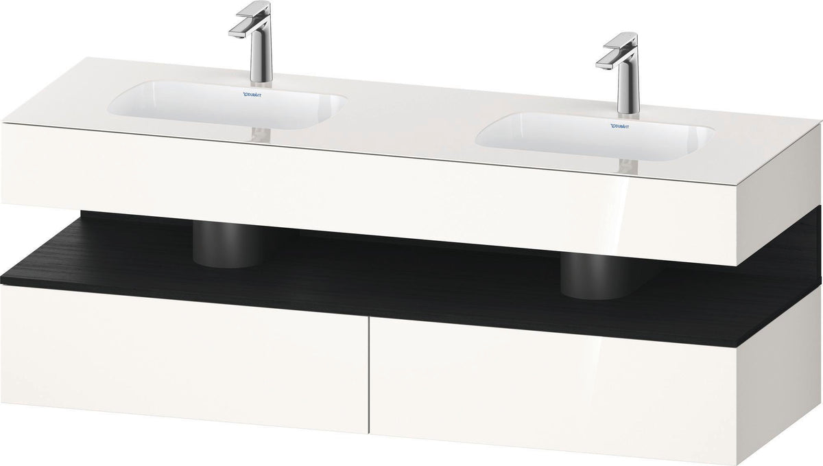 DURAVIT Qatego Studio F. A. Porsche Waschtischset 1600 mm mit Konsolenwaschtischunterbau, 2 Auszüge
