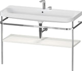 Duravit Happy D.2 c-shaped Waschtischset 1175 mm mit Metallkonsole und Waschschüssel