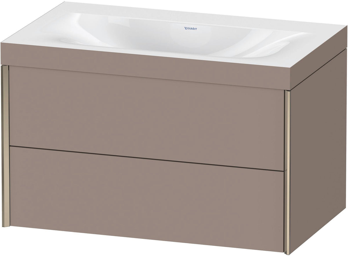 DURAVIT XViu c-bonded Waschtischset 800 mm wandhängend mit 2 Schubkästen und Tip-on-Technik