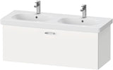 Duravit XBase Waschtischunterbau wandhängend 600 mm, 1 Auszug, weiß matt – montiert