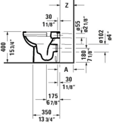 Duravit No.1 Stand-Tiefspül-WC 480 mm, spülrandlos, weiß – Matteo Thun & Antonio Rodriguez