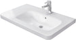 Duravit DuraStyle Möbelwaschtisch 800 mm mit Überlauf, Hahnlochbank und Becken rechts in Weiß
