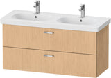Duravit XBase Waschtischunterbau wandhängend 600 mm, 2 Schubladen, weiß matt – Soft-Close