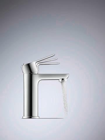 Duravit D-Code Einhebel-Waschtischmischer mit Kaltstart-Funktion, Chrom, 107 mm Ausladung