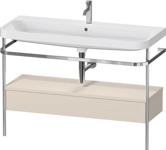 Duravit Waschtischset Happy D.2 Plus 1175x490mm Taupe Supermatt Ein Hahnloch