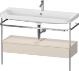 Duravit Waschtischset Happy D.2 Plus 1175x490mm Taupe Supermatt Ein Hahnloch