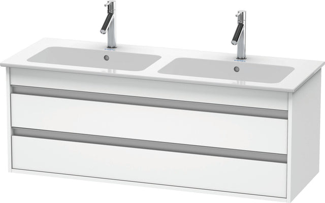 Duravit Ketho Waschtischunterbau 1270 mm, 2 Schubkästen, Weiß Matt, wandhängend, ME by Starck