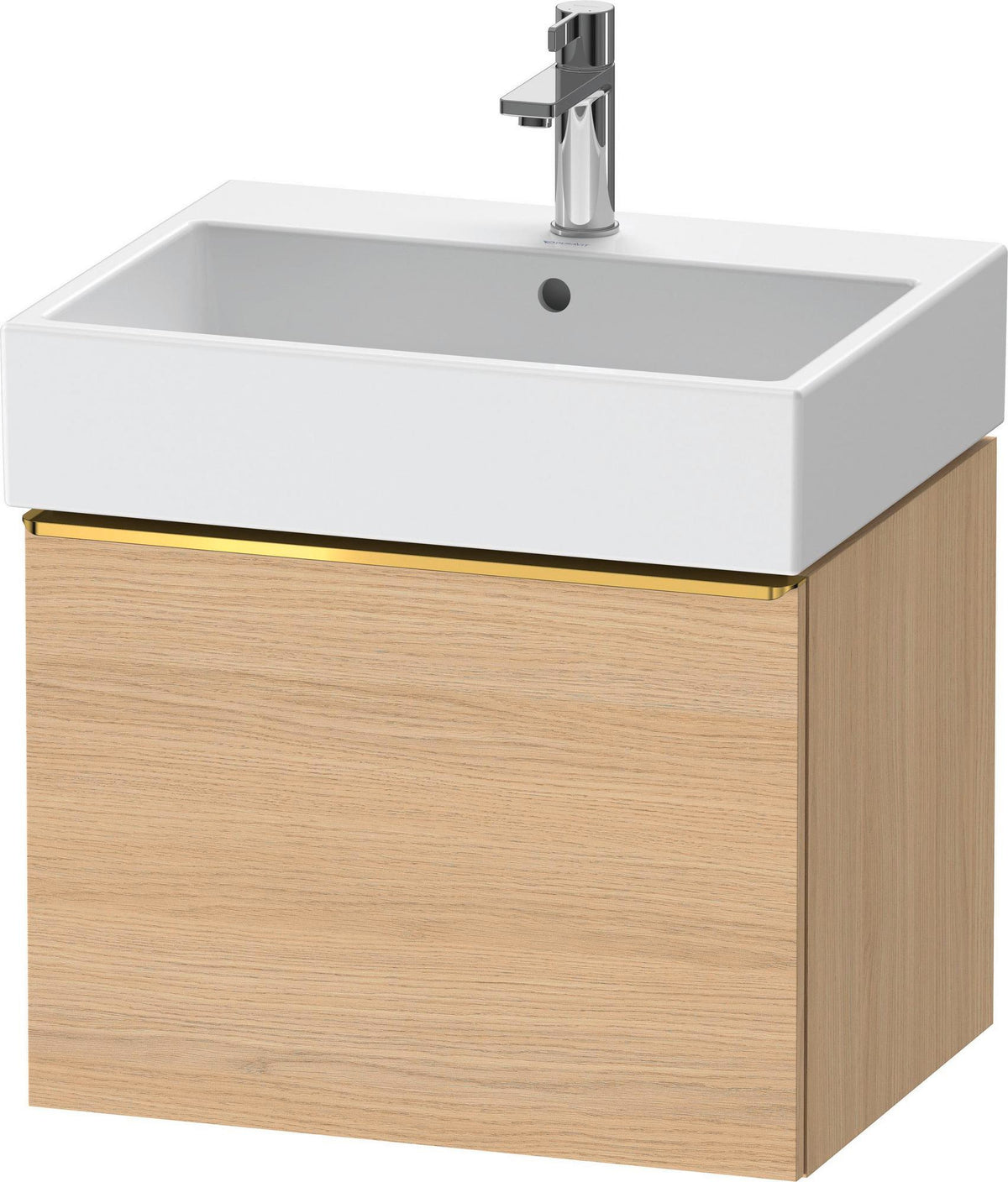 DURAVIT D-Neo Waschtischunterbau 584 mm wandhängend mit 1 Auszug, Griff Bronze, Weiß Matt