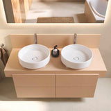 DURAVIT Balcoon Konsole 1400 mm mit Ausschnitt links – Elfenbein Matt