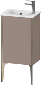 Duravit XViu Waschtischunterbau bodenstehend 1 Tür 594x410x290 mm champagner matt/leinen