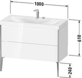 DURAVIT XViu c-bonded Waschtischset 1000 mm mit 2 Auszügen und Tip-on Technik