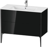 Duravit XViu Waschtischunterbau bodenstehend 1010 mm, 2 Auszüge, weiß matt, Tip-On
