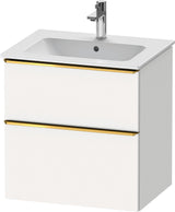 DURAVIT D-Neo Waschtischunterbau 610 mm Eiche Schwarz mit Bronze Griff – wandhängend