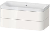 Duravit Waschtischset Happy D.2 Plus 975x490mm ein Hahnloch taupe supermatt