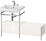 Duravit Happy D.2 Plus Waschtischset 1200 mm taupe supermatt – Einrichtungssystem Nussbaum rechts, bodenstehend, mit Hahnloch