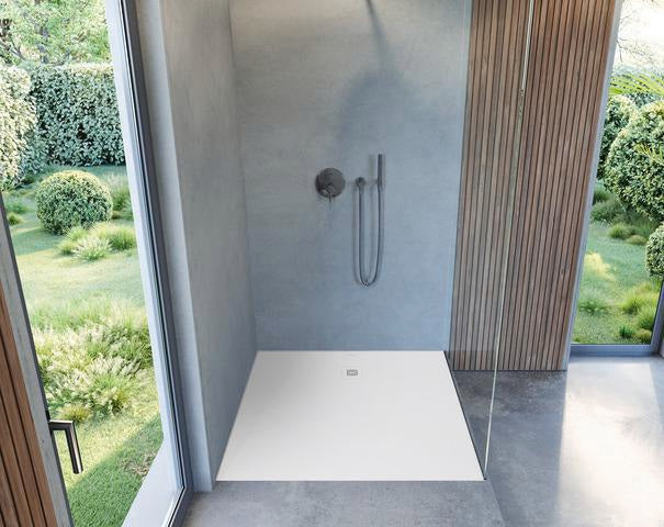 DURAVIT Sustano Duschwanne 800x800x30 mm Mineralguss Weiß Matt – Quadratisch, Bodenbündig