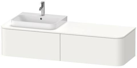 Duravit Happy D.2 Plus Waschtischunterbau 1600 mm taupe supermatt, 2 Auszüge, Becken links