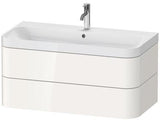 Duravit Waschtischset Happy D.2 Plus 975x490mm ein Hahnloch taupe supermatt