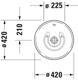 Duravit Design Classics Aufsatzbecken Bacino 420 mm rund, weiß, mit Überlauf und WonderGliss