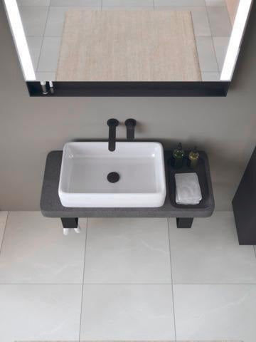 DURAVIT Qatego Aufsatzbecken mit Konsole 1000 mm Weiß Hochglanz HygieneGlaze