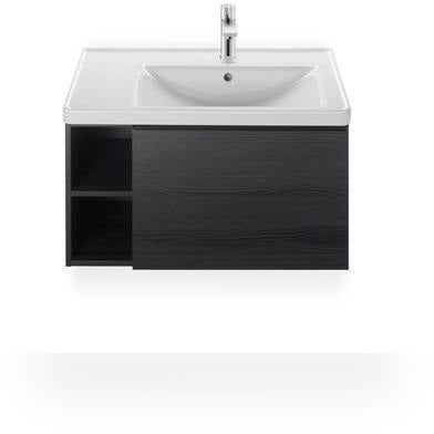 Duravit D-Neo Waschtisch 800 mm weiß mit WonderGliss, Becken rechts, Wandmontage